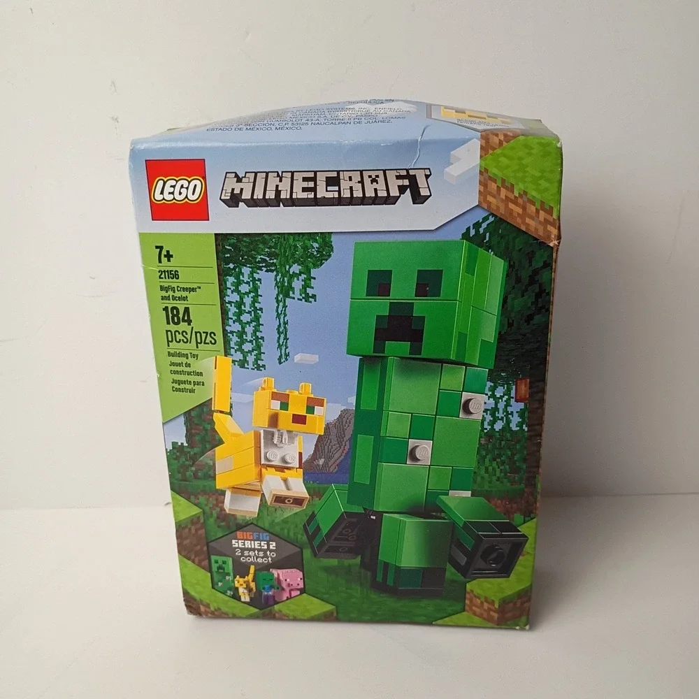 LEGO Minecraft: BigFig Creeper and Ocelot (21156) NEW SEALED Retired
